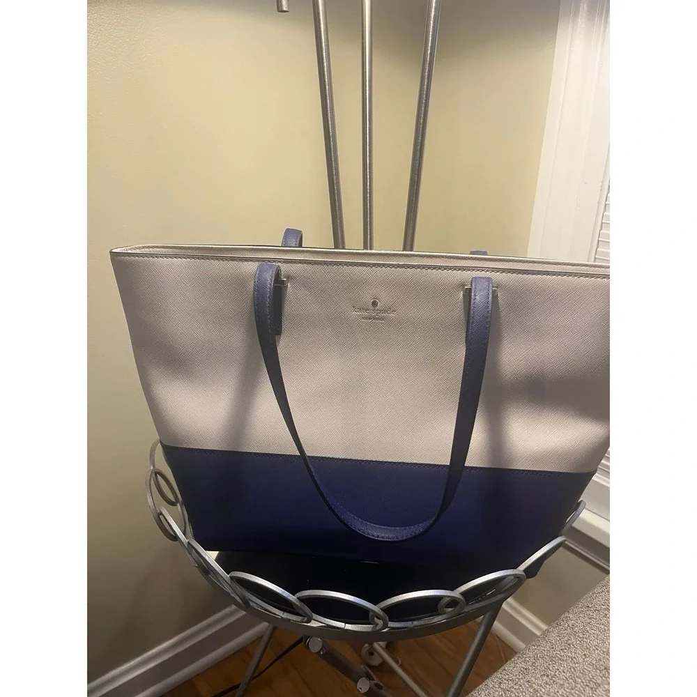 Kate Spade Cedar Street Tote, Sapphire and Cream, Large bag with plenty of room